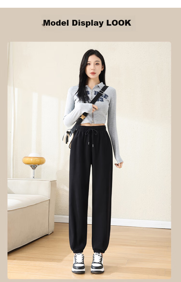 FitonTon Women's Sweatpants, Spring/summer 2026, Loose-Fitting Joggers for Outdoor Wear, Slimming And Versatile Harem Pants, Casual Trousers for Ladies 22