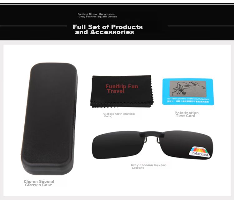Quxing Polarized Clip-On Sunglasses, UV Protection Car Driving Sunglasses, Compatible with Nearsighted Glasses, Can Be Flipped Up to Form A Frog-Shaped Mirror 15