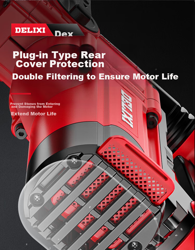 DELIXI Electric Hammer, Chisel And Drill, High-Power Three-In Impact Drill, Concrete, Home Use, Multi-Functional Electric Tool, Plug-In Electric Hammer 22