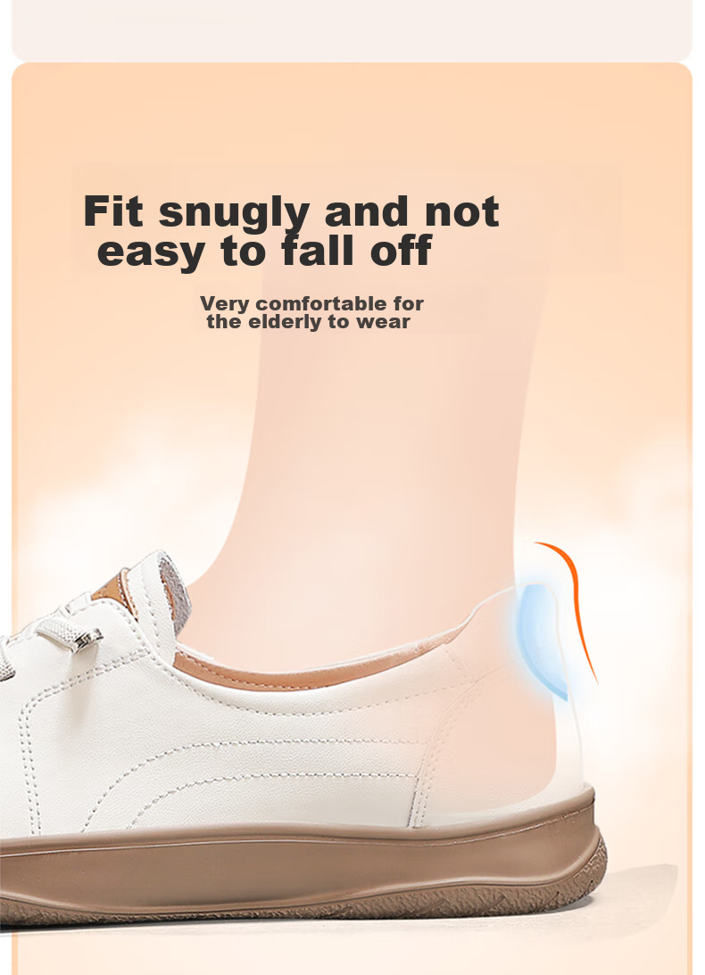 Zulijian Elderly Women's Shoes, Autumn Season, Shallow Mouth Flats, Casual Leather Shoes, Middle-Aged And Elderly Mom Shoes, 8691K Black, Size 37 12