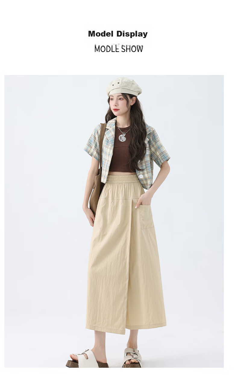 FitonTon Yamamoto Workwear Skirt Pants for Women, 2025 Popular High-Waist A-Line Bodycon Skirt Wide-Leg Trousers for Wome 12