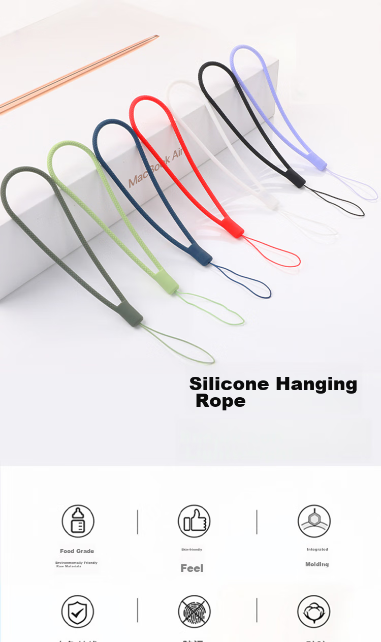 ESCASE Phone Lanyard, Camera Silicone Wrist Strap, Wallet USB Drive Key ID Pendant, Apple IPhone 16 Huawei Mate 70 Pro+ Phone Soft Style ES-XS4 Light Blue 1
