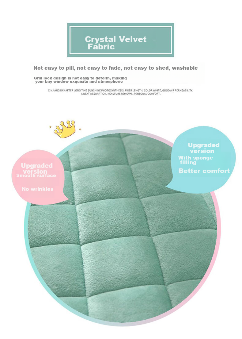 AVIVI Window Seat Cushion, Balcony Pad, All-Season Use, Rosewood Sofa Cushion Cover, Throw Pillow, 70*150 Cm, Sky Blue 3