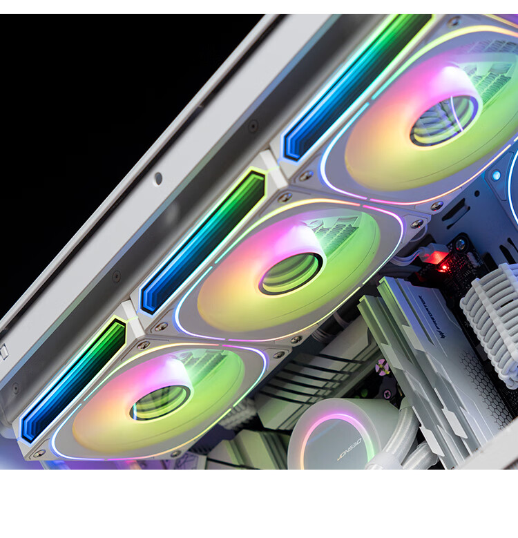 JONSBO FR-505B Iridescent Edition 12CM Case Fan (3-Sided & Axial Fan with Multi-Layer Mirror Effect/5V ARGB Motherboard Sync/PWM Male And Female Connectors) 23