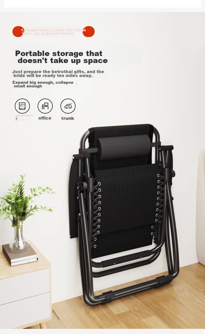 Nanjiren Folding Lounge Chair, Nap Chair, Office Siesta Chair, Backrest Lazy Chair, Leisure Chair, Home Recliner Bed 11