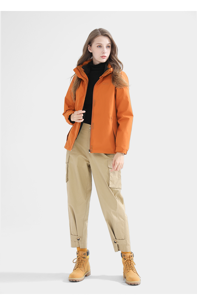 CAMEL Outdoor Cold-Resistant Windbreaker Jacket for Men And Women, Waterproof And Warm Three-In Detachable Two-Piece Mountaineering Suit A0W21a8165 14