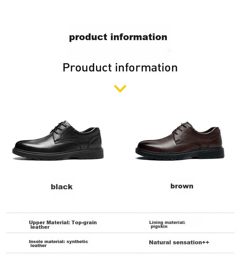 HLA Leather Shoes, Men's Formal Dress Shoes, Business Heightening Derby Shoes HAAPXM1EBH081, Black Heightening, Size 39 4