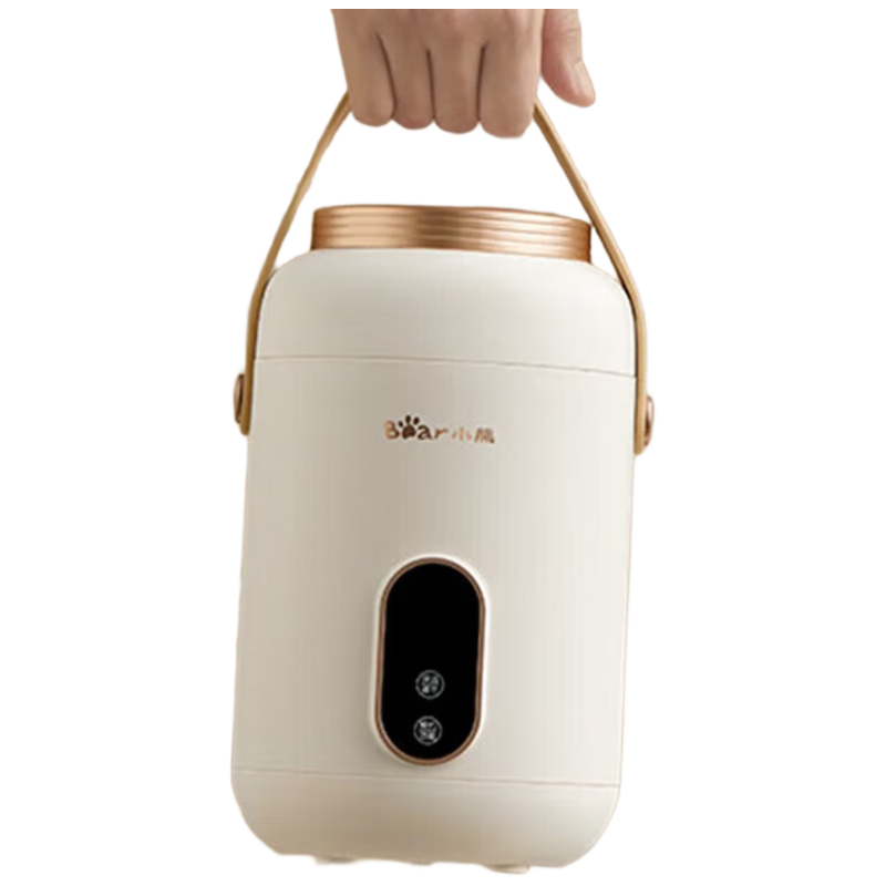 Bear Porridge Cooking Device, Portable Electric Stew Cup for 1-2 People, Electric Cooking Pot, No Water Filling Required, Heating Lunch Box, Insulated Container, Slow Cooker, BB Porridge Pot, Baby Food Electric Stew Pot DRG-P10W5