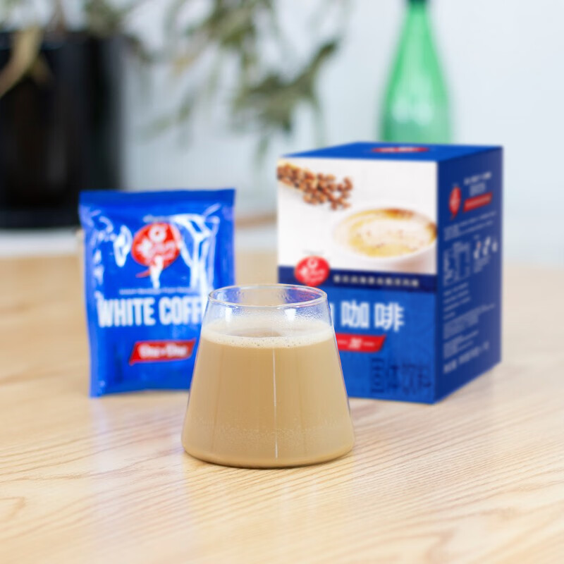 老誌行马来西亚进口 老誌行1+1白咖啡无加蔗糖速溶咖啡粉 30g*10包*2盒