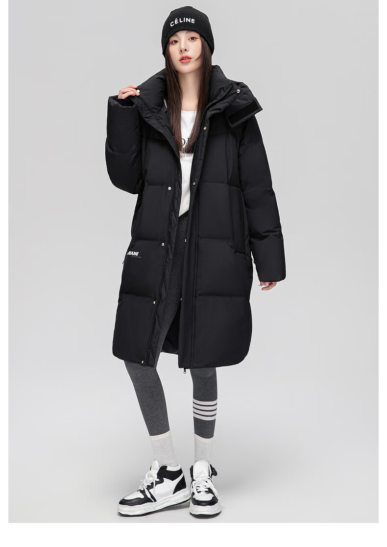 Yalu Women's Mid-Length down Jacket, 2025 New Winter Style, Red Warm Korean Fashion Casual Hooded Coat for Wome 20