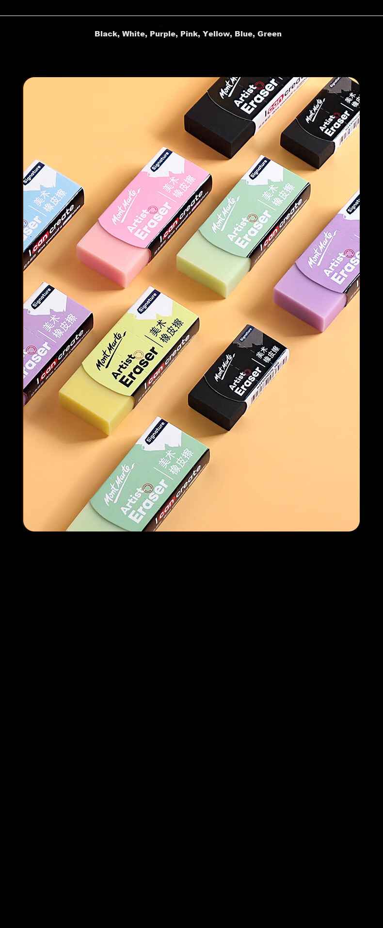 Mont Marte Eraser Sketch Pencil, Art Eraser, Drawing Student Drawing Eraser, No Residue, No Trace, Medium Size, 5 Pieces, Macaron Green, Specially for Art Use 9