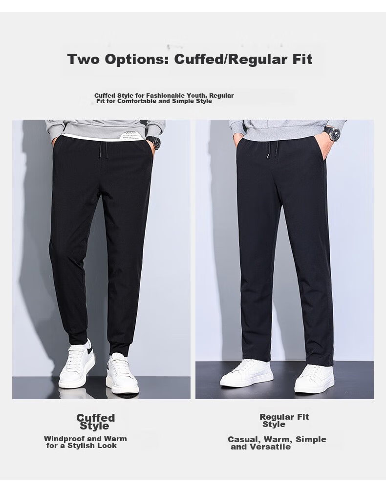 YAYA 90% Goose down Pants, Winter Thermal Leggings for Men And Women, Couples Matching Style, Warm Thick Fleece-Lined Pants, Tapered Men's Trousers 8