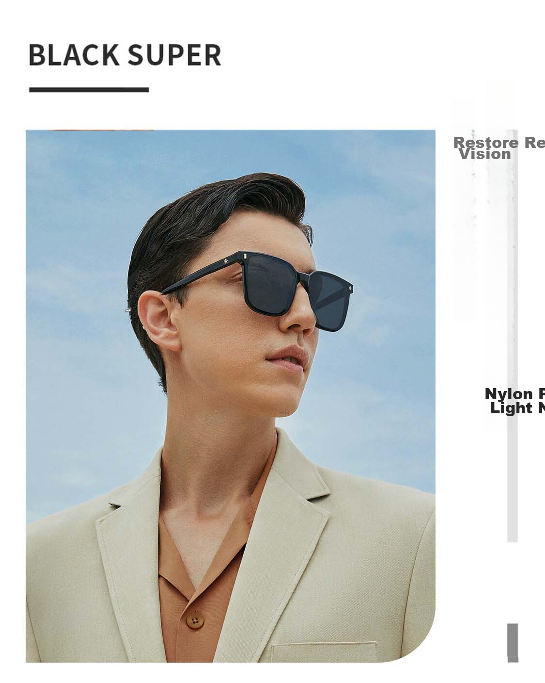 HELEN KELLER Polarized Sunglasses, UV Protection, Fashionable Large Frame Sunglasses for Men And Women, Driving Glasses 5