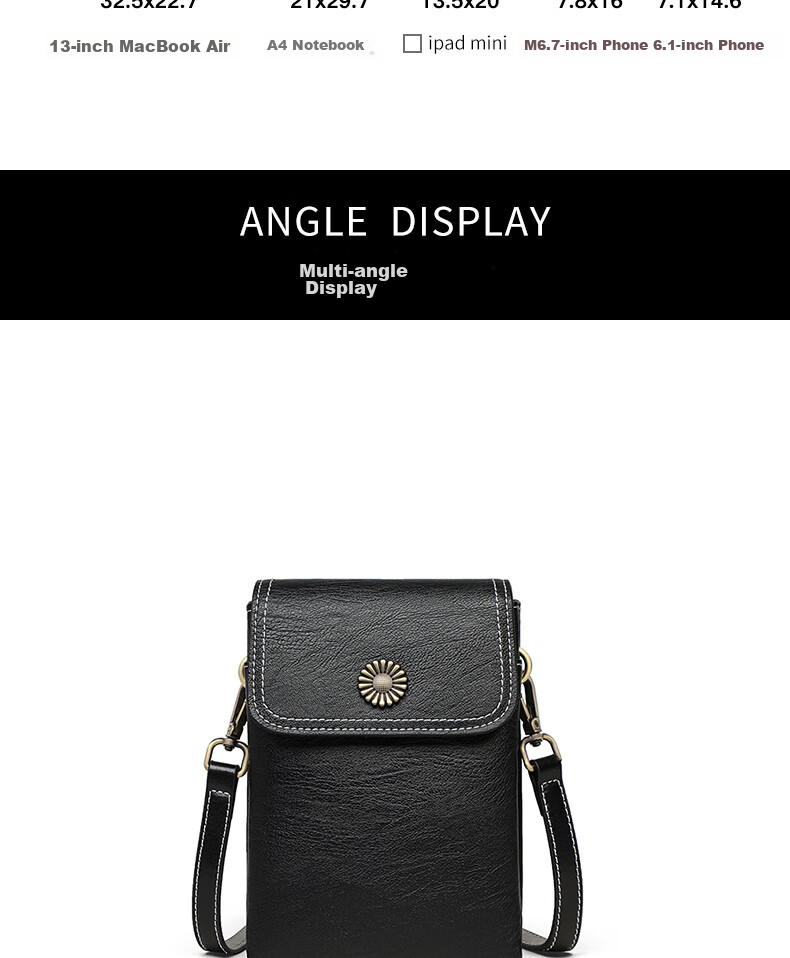 C.BANNER Leather Handbag, Women's Bag, Phone Bag, Shoulder Crossbody Bag, Light Luxury Fashion Birthday Mother's Day Gift, Practical Present for Mom 10