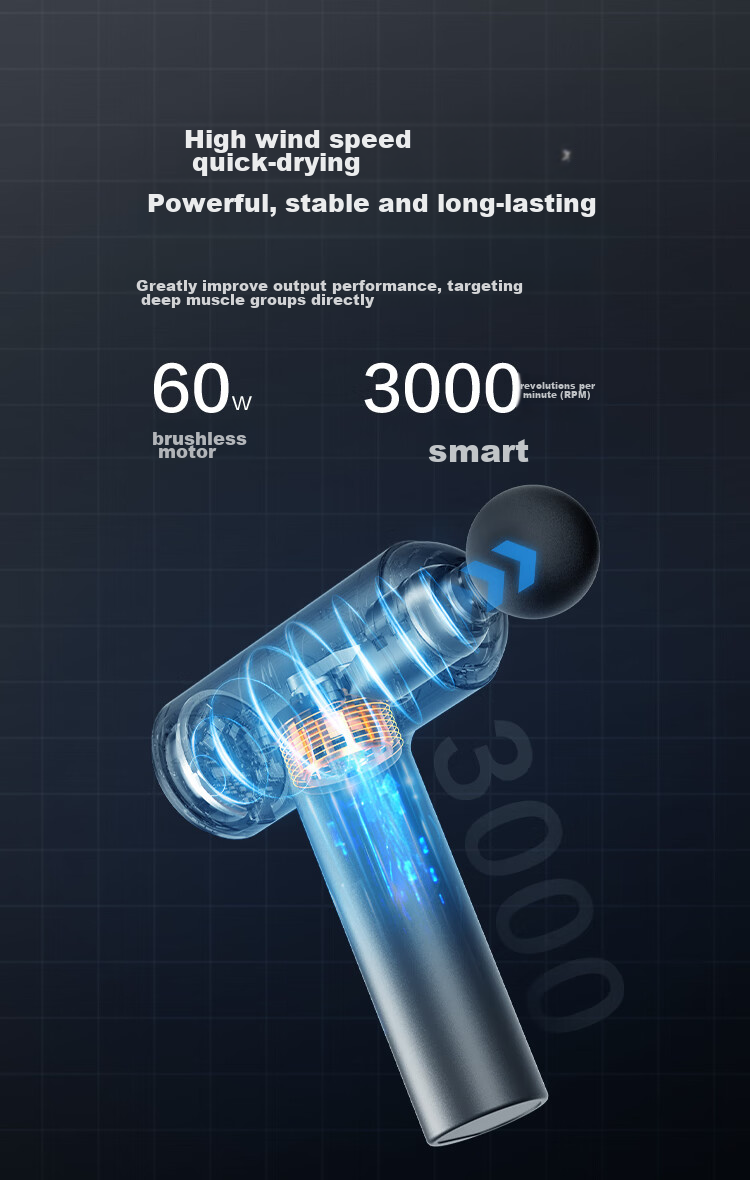 JD Original [Mid-Autumn Festival Gift] Professional Sports Massage Gun J7Pro Full-Body Deep Muscle Relaxation Massager Waist And Leg Massage Device Special Birthday Gift for Parents And Friends 3