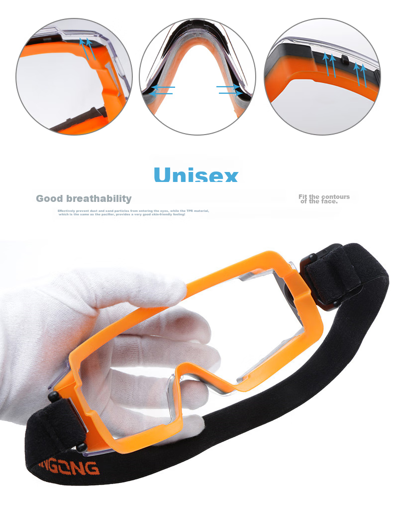 XINGGONG Safety Goggles, Impact-Resistant Protective Eyewear, Dust-Proof, Splash-Proof, Windproof And Sandproof, Adjustable Frame 5