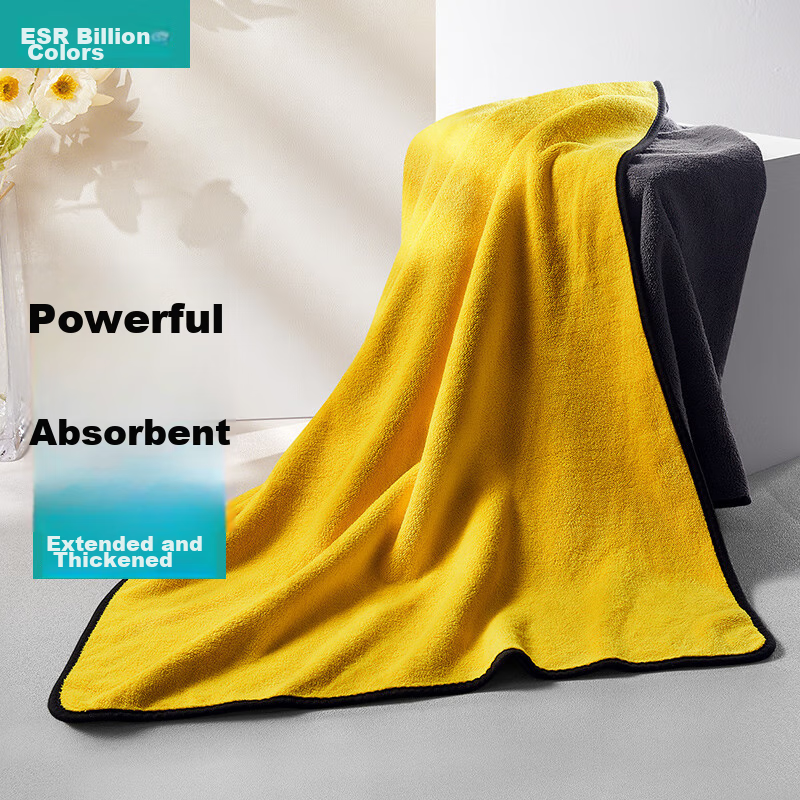 ESR Car Wash Towel, Automotive Cleaning Cloth, Absorbent, Streak-Free, Lint-Free, Double-Layer Fine Fiber Coral Fleece, Large Size 60*160