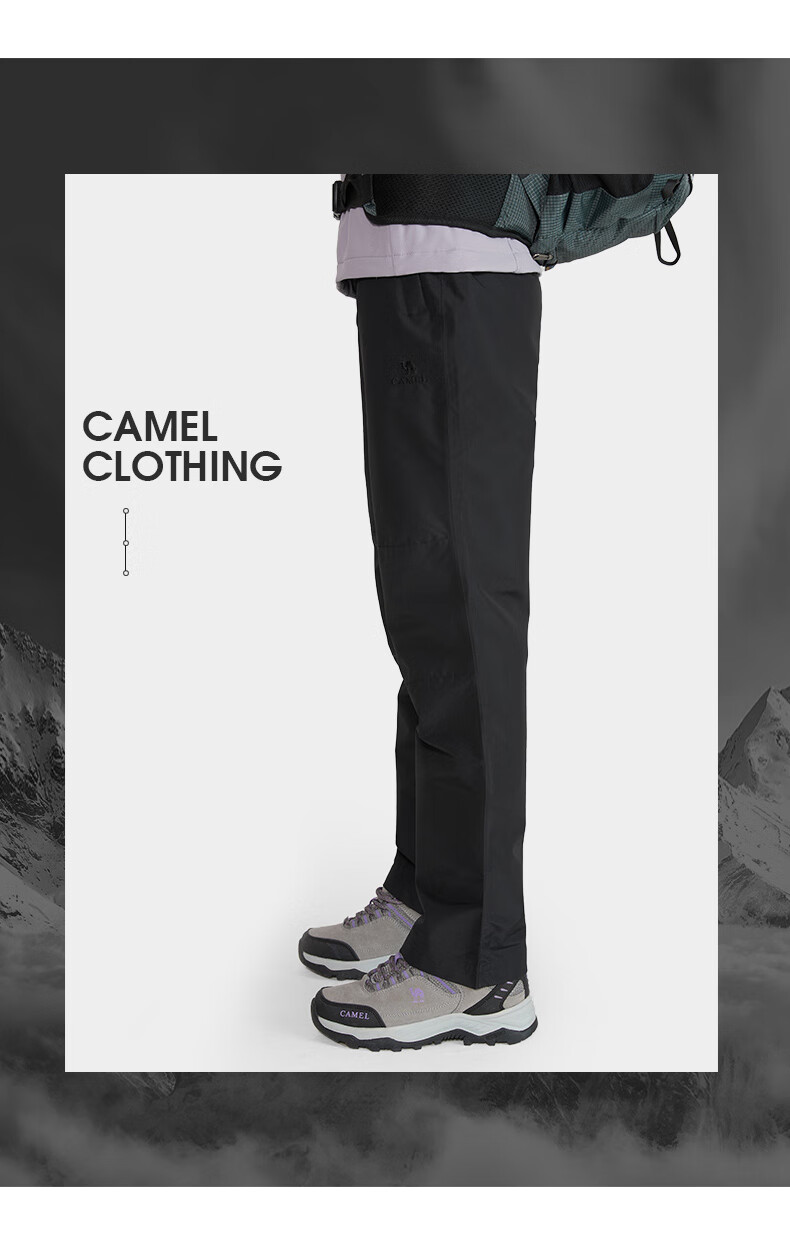 CAMEL Outdoor Hiking Pants for Women, Autumn Windproof And Warm Cargo Trousers, Couple's Casual Pants for Men A1W146120 11