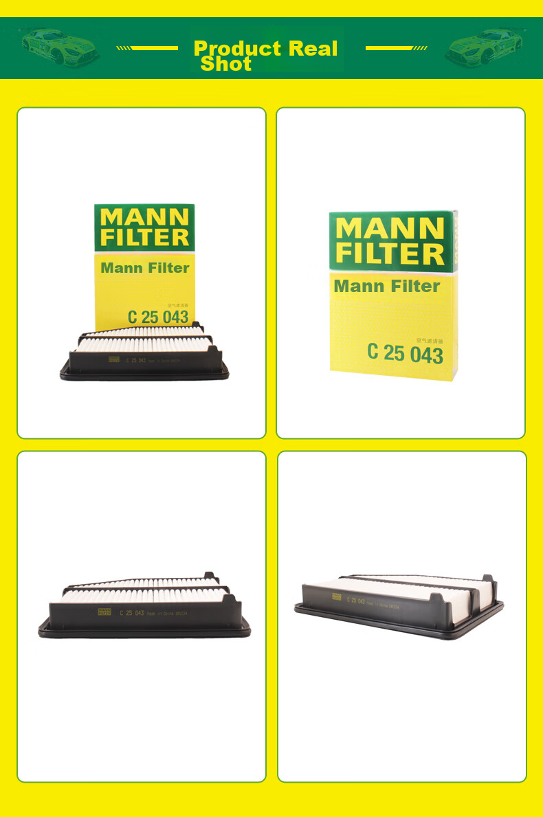 MANNFILTER Air Filter, Air Filter Element, Air Filter C25043, Compatible with Honda CR-V 2.4L 9
