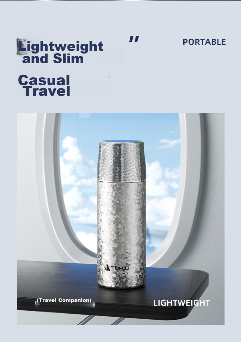 TOMIC Double-Layer Pure Titanium Insulated Tea Infuser Mug for Men And Women, Large Capacity Titanium Water Cup, Gift Souvenir 13