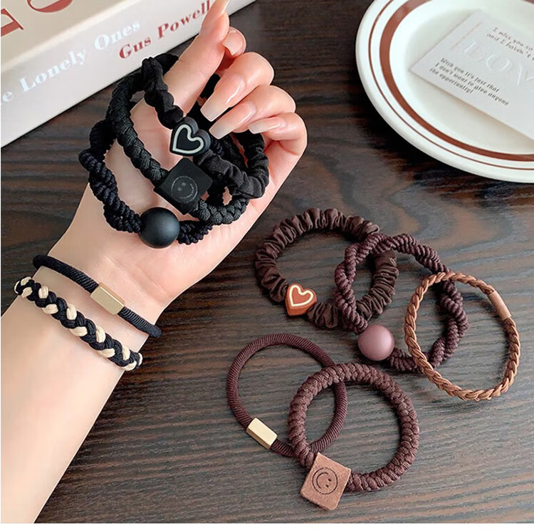 Yefili 12-Pack High Elasticity Seamless Extra Wide Thick Hair Ties Durable Hair Bands for Women High Ponytail Hair Accessories 5