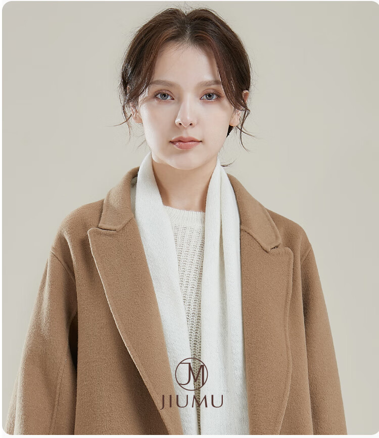 JIUMU Pure Wool Scarf for Women, Autumn And Winter Neck Warmer, Ladies' Warm Shawl, Gift for Women on Mid-Autumn Festival Or Birthday, Gift Box Packaging 40