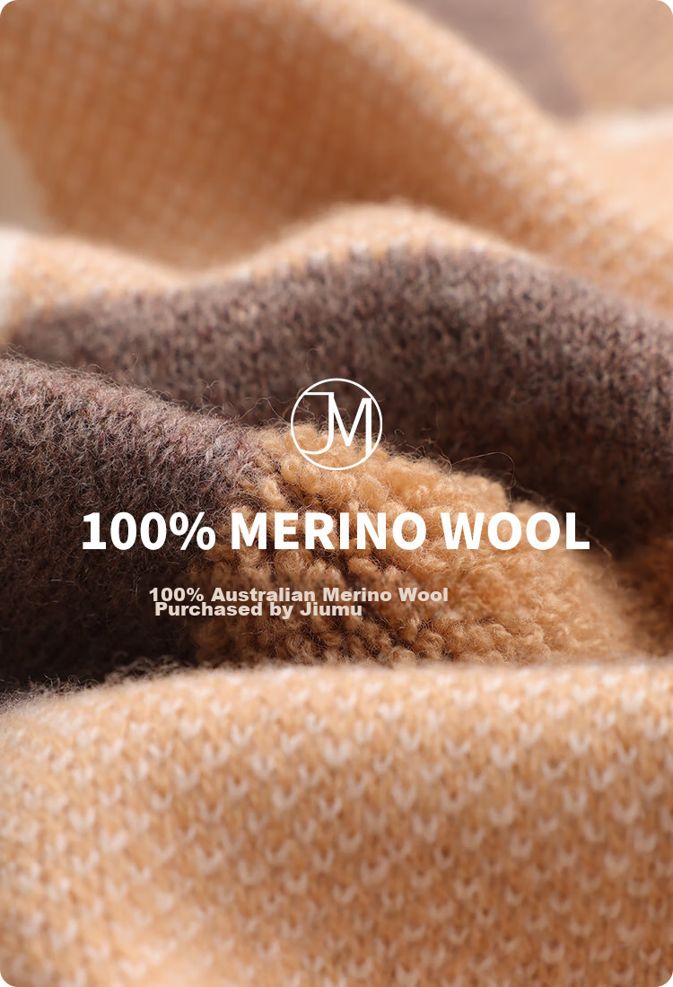 JIUMU Pure Wool Scarf for Women, Autumn And Winter Neck Warmer, Ladies' Warm Shawl, Gift for Women on Mid-Autumn Festival Or Birthday, Gift Box Packaging 3