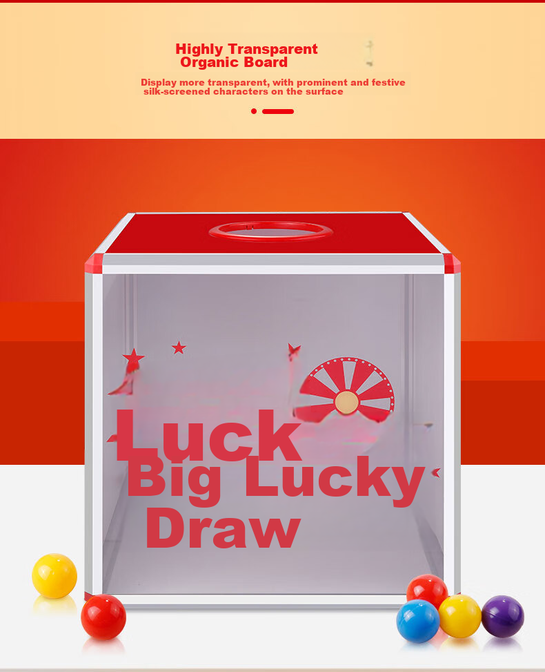 Jinlongxing Lucky Draw Box, Raffle Box, Popular Color, Prize Grabbing Box, Lottery Balls, Grand Opening Celebration Decoration, Aluminum Alloy Detachable Assembly Style Box, Annual Meeting Celebration Supplies, 25cm A1188 6