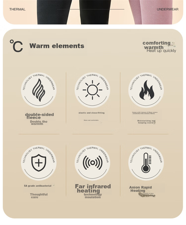 LangSha [Fall New Arrival] Men's Thermal Underwear Set, Antibacterial Thin Spring And Autumn Couple's Antibacterial Warm Base Layer 2