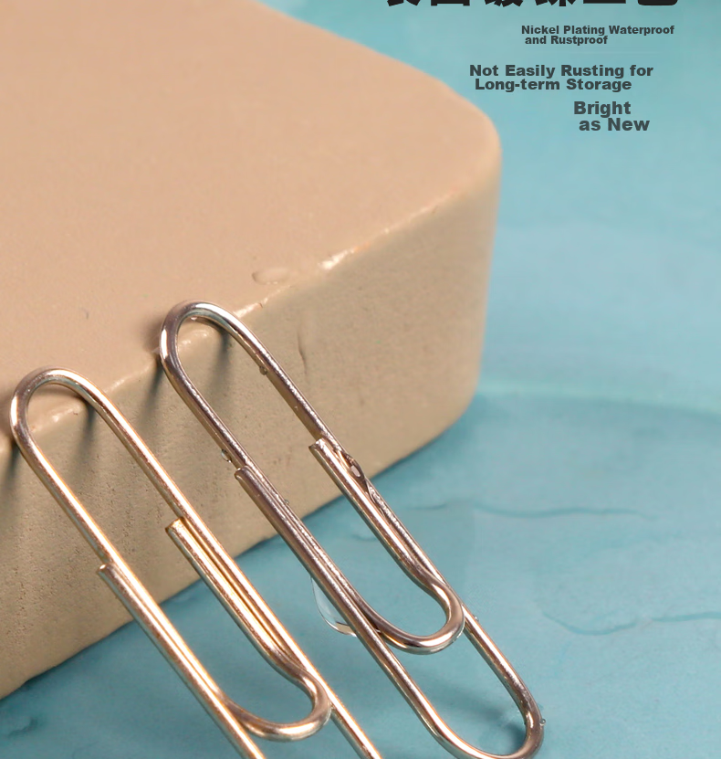 DiLe Premium Series No. 3 Paper Clips, Silver Metal Binder Clips for Office Stationery And Financial Use, 100 Pieces/box, Pack of 10 Boxes, 2213 3