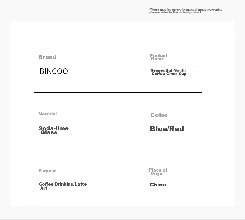 Bincoo Glass Coffee Cup, Iced Americano Cup, Dirty Ice Latte Cup, Cold Drink Summer Ins Transparent Cup, Can Be Placed in Dishwasher 12