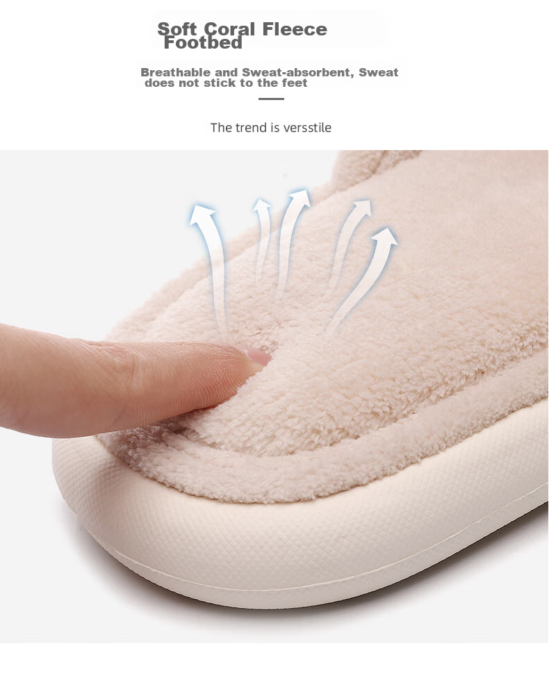 GUOLUOFEI Japanese-Style Wooden Floor Opening Cotton Slippers for Women And Men, Soft Sole Spring Autumn Home Use All Seasons Couple's Slippers Beige 40-41 5