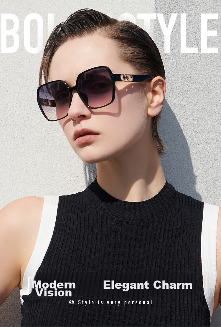 BOLON Elegant UV Protection Large Frame Sunglasses for Driving, Polarized Sunglasses for Women, Gift BL5082C30 1