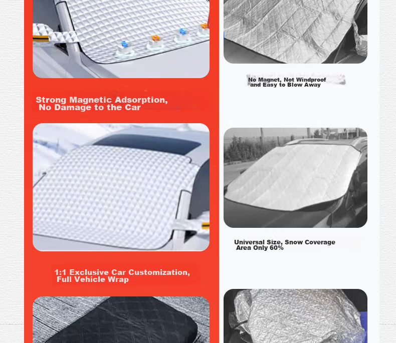 Xianniao Car Front Windshield Snow Cover, Thickened Half Cover, Winter Season Anti-Snow, Anti-Frost, Anti-Freezing Glass Cover 3