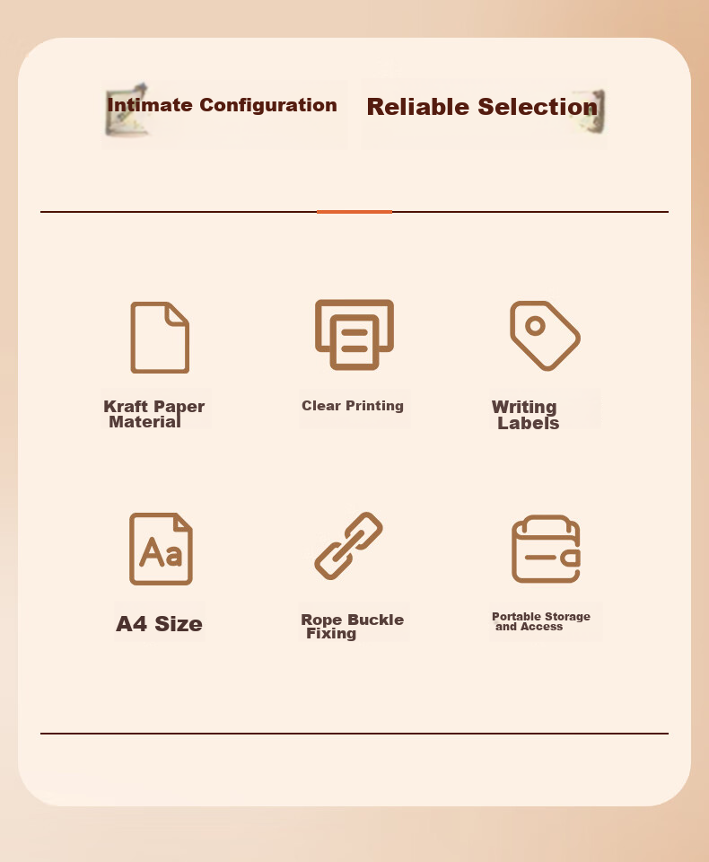 M&G M&G 20-Pack A4/175g High-Quality Kraft Paper File Folders, Tender Document Contract File Folders, Large Capacity Document Envelopes APYRAP01 2