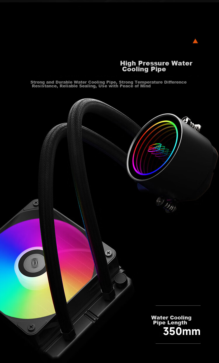 PCCOOLER Jumbo Wave 120 DA120 All-In Liquid CPU Cooler ARGB/RGB Lighting/Integrated Design/Supports 1200/1700/AM5/Standard Thermal Paste Included 6
