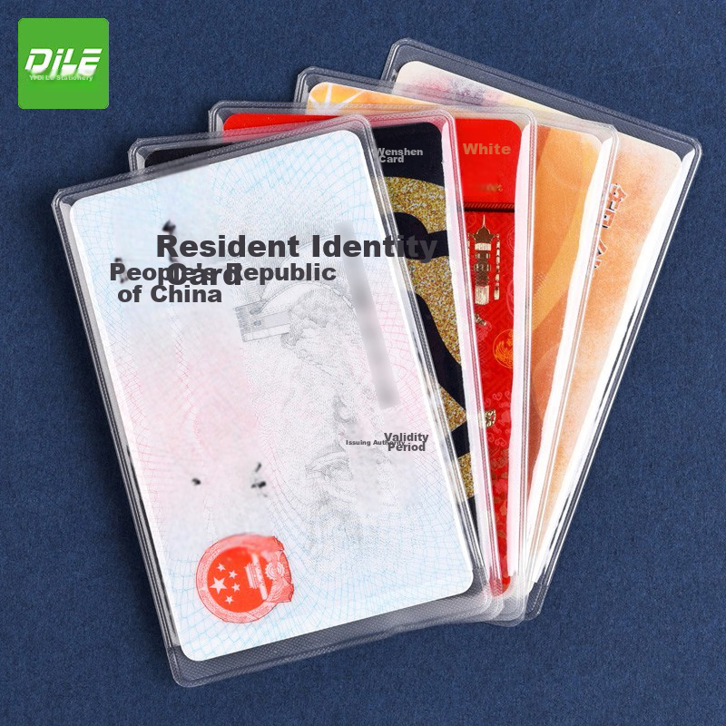 DiLe Transparent Frosted Card Holder for ID Cards, IC Cards, Social Security Cards, Bus Cards, Membership Cards, Protective Case 6513 (Pack of 40) 23