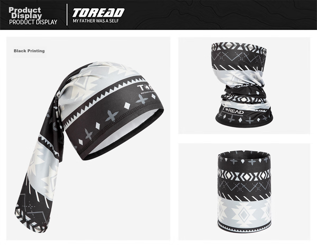 TOREAD Headscarf Autumn Winter Outdoor Warm Unisex Windproof Cycling Face Mask TELLCM90752 Beige Print 6
