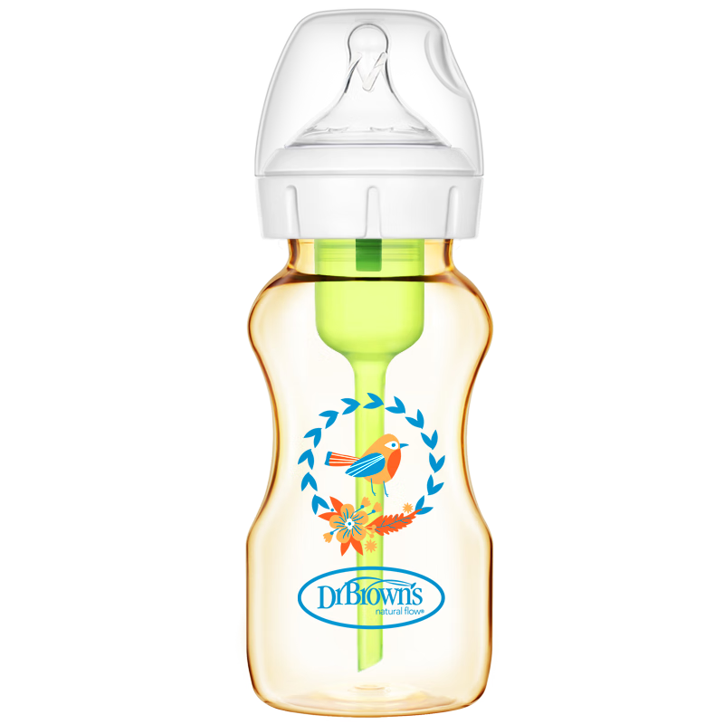 Bulangboshi PPSU Baby Bottle for 3-6 Months Infants, Anti-Colic, Anti-Choking, Drop-Resistant Wide-Mouth Bottle 270ml, Xiqiu