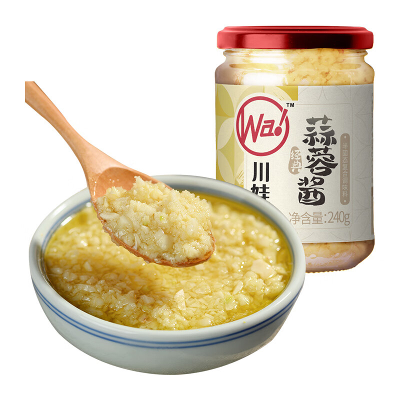 川娃子 蒜蓉酱 蒜泥酱 火锅烧烤蒜蓉小龙虾生蚝调味料 烤肉蘸料 240g