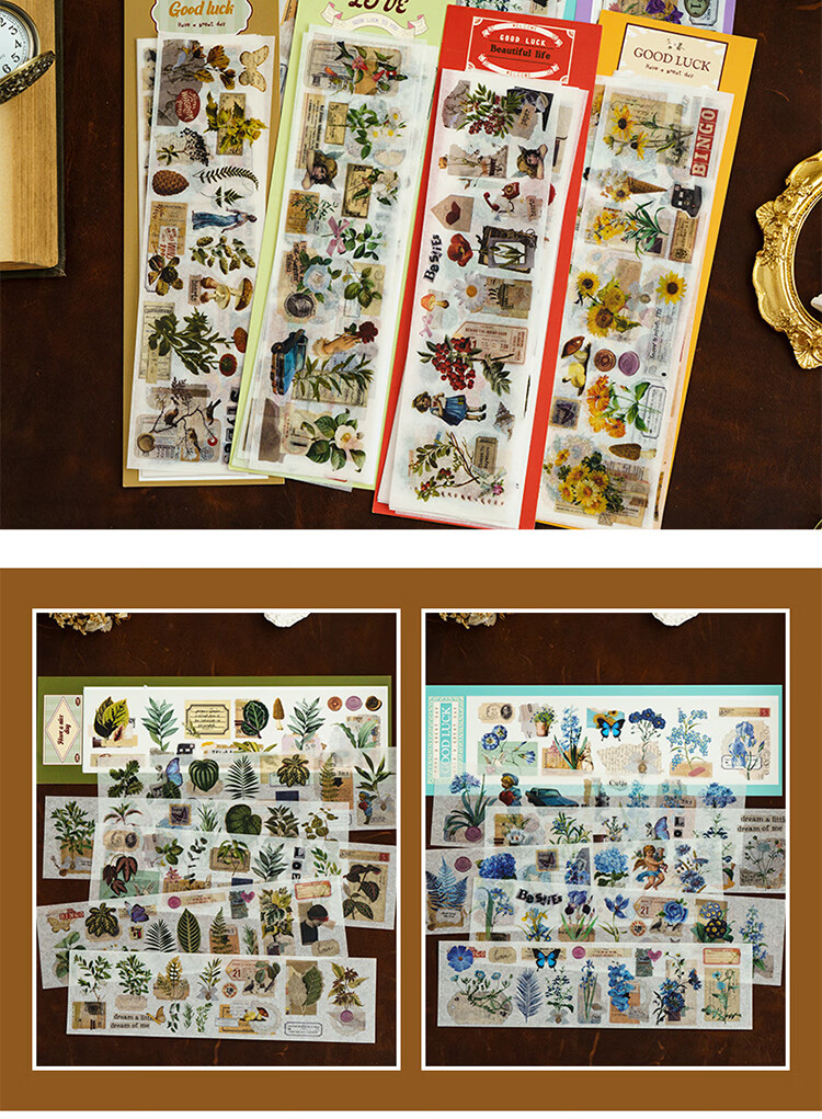 Yuhe Segmented Planner Tape Stickers, Landscape Decorative Stickers And Paper Journal Materials DIY Gift for Girls Children's Day Present, 4 Styles in Total 24 Pieces 4269 15