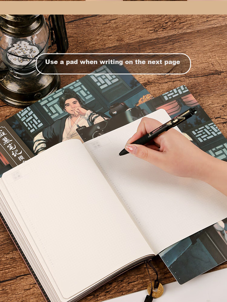 Kinbor Gold-Seeking Haolong A4 Bookmark Pad, Grave Robbers' Chronicles Co-Branded Writing Pad, Journal Art Pad, Collage Drawing Student Writing Pad DT57527 Gift 8