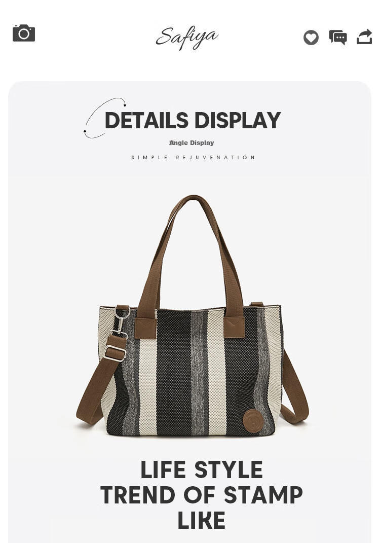 FOXER Women's Handbag, Large Capacity Tote Bag, Shoulder Bag, Crossbody Bag, Handheld Bag, Valentine's Day Gift 23