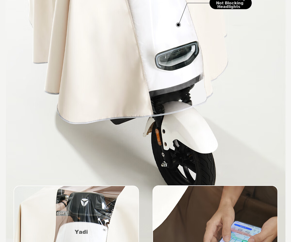 Cheguimu Electric Bicycle Raincoat, Single-Person One-Piece, for Electric Scooters And Bicycles, Riding Rain Poncho, Enlarged And Thickened, Storm-Proof Raincoat 21