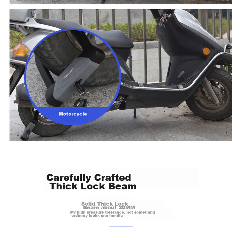 TONYON Bicycle Lock, Electric Bike Lock, 3772U Model Lock 7