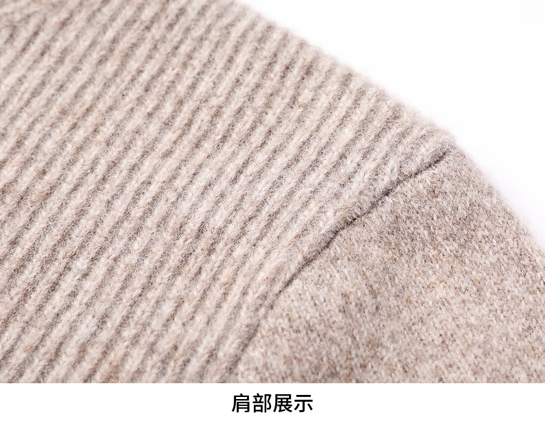 Hengyuanxiang Men's 100% Pure Wool Sweater, Thick Knit Pullover for Autumn And Winter, Round Neck Base Layer, Knitted Sweater 27