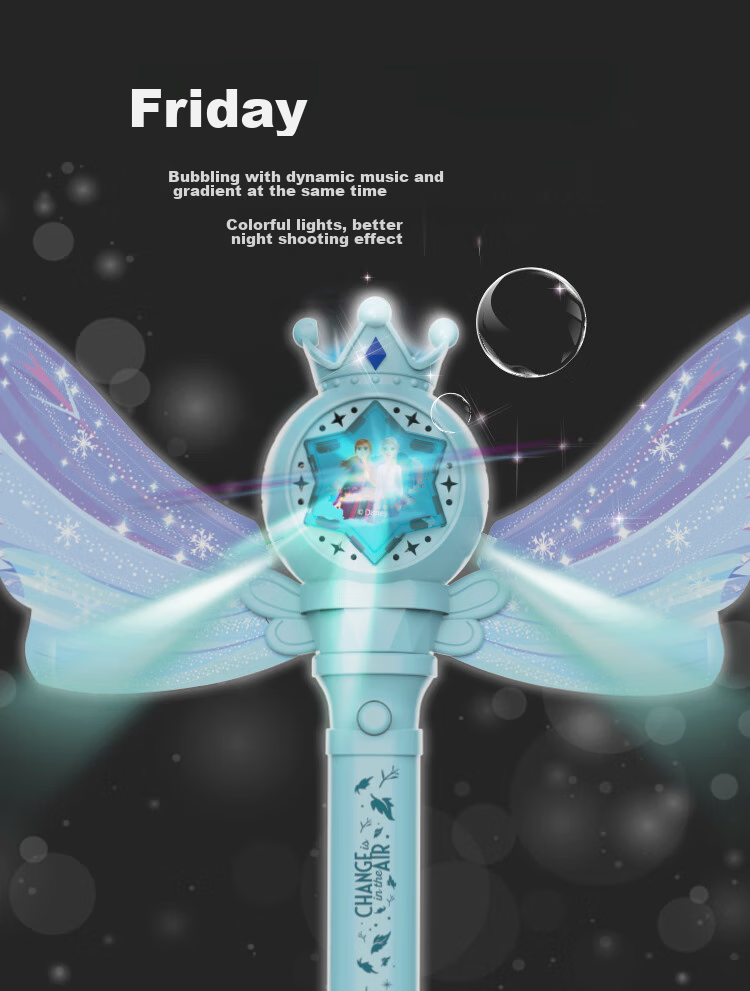 Disney Frozen Electric Bubble Machine Colorful Bubbles Kids Toy Birthday Gift 6