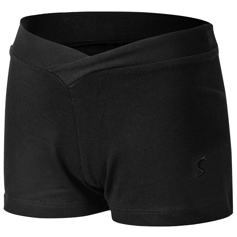 Sansha Children's Sports Dance Shorts for Girls, Tight-Fitting Practice Yoga Pants, Anti-Exposure Fitness Pants, Black, Size L