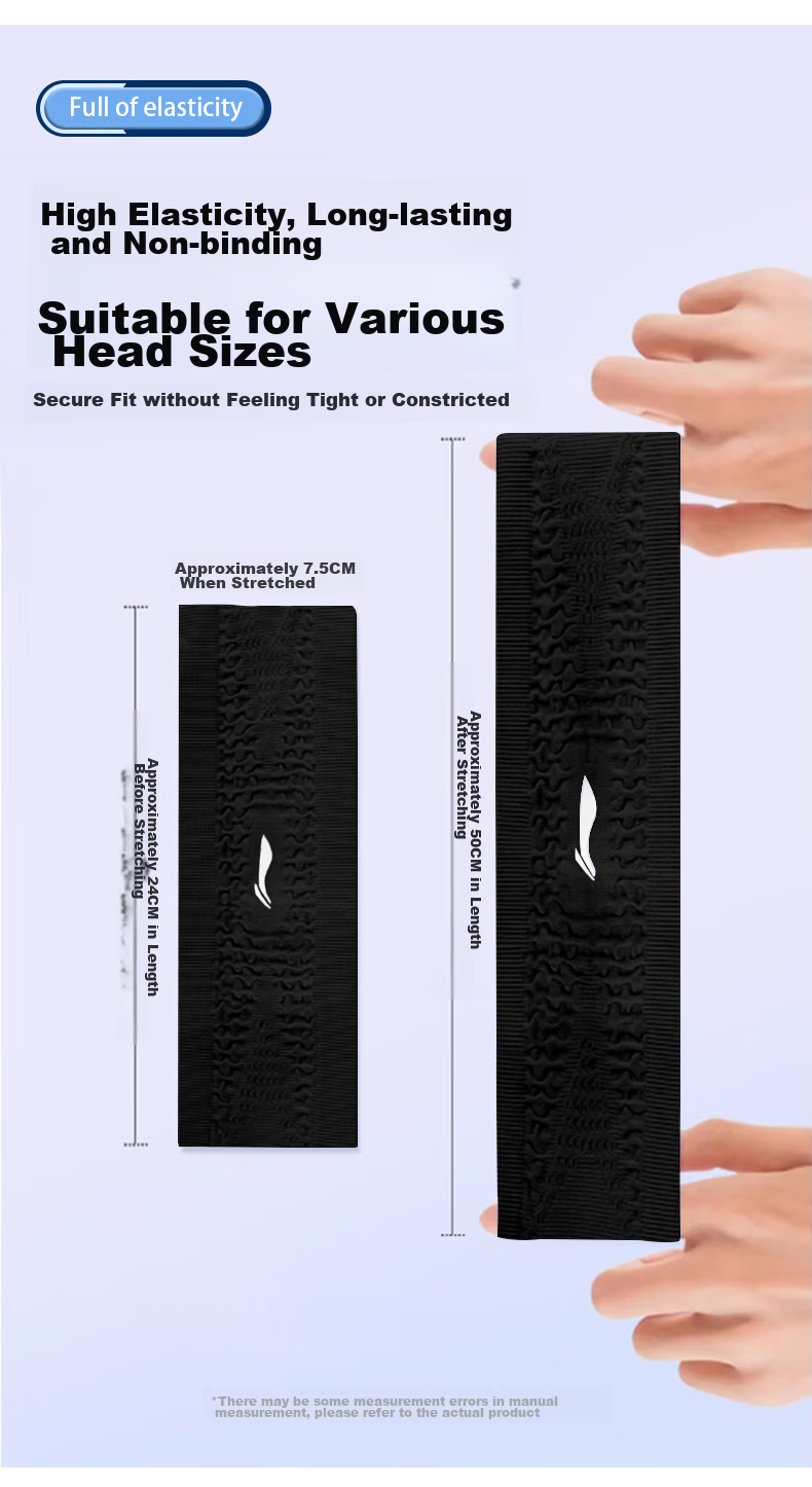 Li-Ning Sports Headband for Women, Sweat-Absorbing Forehead Band for Men, Running Sweat-Guiding Band, Antiperspirant Headband, Hair Tie, Head Wrap 7