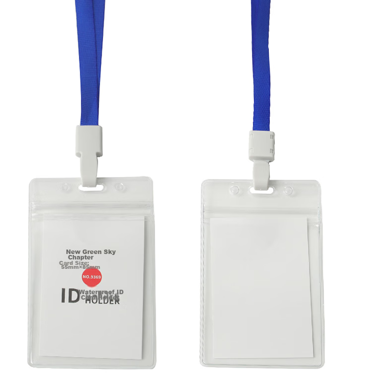 TANGO Office Work Badge Holder Card Holder ID Badge Lanyard Employee Badge COVID-19 QR Code Elderly PVC Vertical Card Holder + Lanyard, 24-Piece Set 12